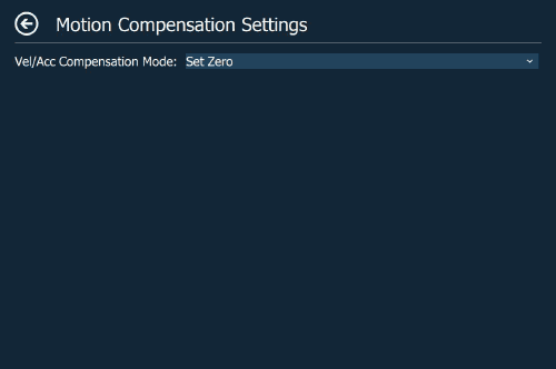 OpenVR-InputEmulator's Motion Compensation Settings