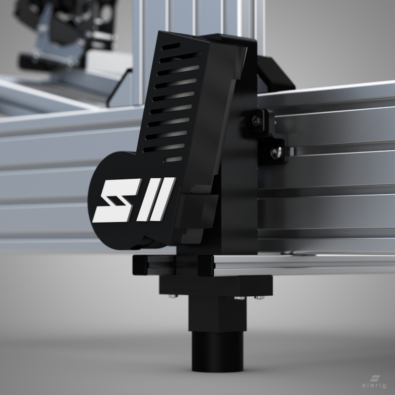 SIMRIG SR2 actuator mounted on an aluminium profile sim racing rig